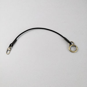 Genuine Leather Small Lanyard 4mm Leather Rope Vintage Cowhide Double Buckle Mobile Phone Lanyard Handbag Extension Belt Bag Accessories