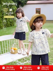 Jelly Baby | Bộ Đồ Bé Gái Mỏng Cotton Hè 2 Cái