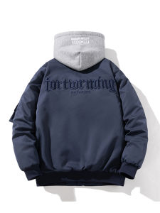 Dày Dặn Retro American Letter Thêu Bóng Chày Cotton Vải Bông Áo Khoác Rộng Rãi Nam Mùa Thu Mùa Đông Phi Công Áo Khoác Phong Cách Trẻ Trung Thời Trang