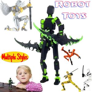 Multi-Jointed Movable Shapeshift Robot 3D Printed Mannequin Lucky 5 Character Figures Toys Parent-children Game For Kids Gifts
