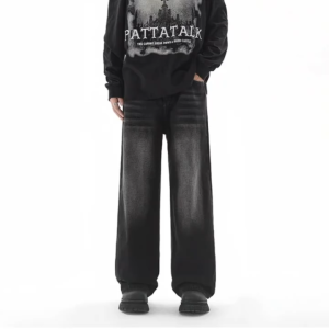 SMC S-3XL Seluar Jeans Lelaki black baggy pants men Korean style premium denim celana panjang wide leg jeans