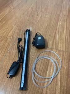 [ TẶNG KÈM 2M ỐNG SỦI ] Bộ đèn LED đổi màu bể cá 15cm-25cm-35cm-45cm tùy chọn có đầu sủi bọt khí kèm máy tạo khí oxy cho bể cá