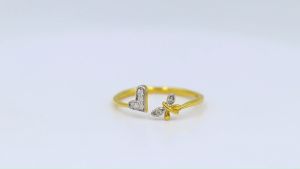 Happy Jewelry แหวนหัวใจเพชร ผีเสื้อ 9k 37.5% เพชรเกสร ME007
