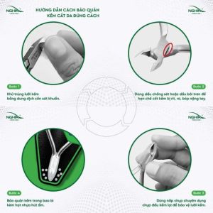 Kềm cắt móng Kềm Nghĩa thép không gỉ chuyên dụng M.01 lưỡi kềm sắc mỏng bén ngọt độ bền lâu dài EN290