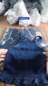 Yếm JEAN gấu bèo dàn dặn fom dễ thương cho bé gái yêu ( không kèm áo trong)