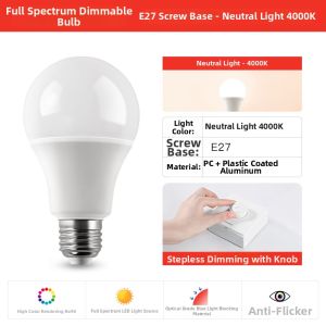 ZHENNIU | Eye Protection Smart Dimming LED Bulb e27 Screw Base