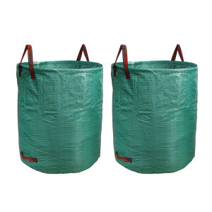 1/2/3 PCS Garden Waste Bags 500L Foldable Reusable Waterproof Leaf Sack with Handles for Yard Leaves Weeds Lawn Cleaning Storage