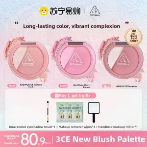 Matte Finish Multi-Use Cheek Color Blush Palette Enhance Glow Korean Makeup Brand 3CE Shu Xuyu Womens Cosmetic Tool
