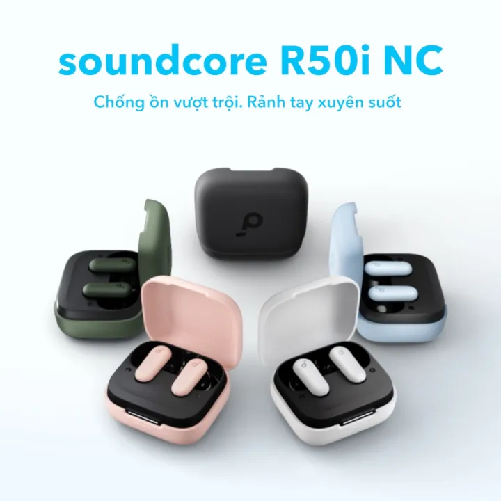 Tai nghe bluetooth soundcore R50iNC (P30i) chống ồn ANC | Chống nước và bụi IP54 | 40 giờ phát nhạc | BigBuy360 - bigbuy360.vn Tai nghe bluetooth soundcore R50iNC (P30i) chống ồn ANC | Chống nước và bụi IP54 | 40 giờ phát nhạc | BigBuy360 - bigbuy360.vn