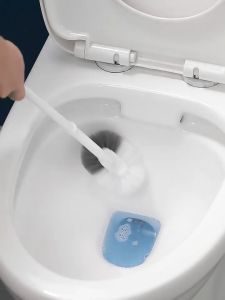 แปรงขัดห้องน้ำ 3 IN 1 แปรงล้างห้องน้ำ ล้างสุขภัณฑ์ ด้ามจับสแตนเลส ที่ขัดพื้น พร้อมที่เก็บ ไม่เจาะผนัง แปรงขัดห้องน้ำ