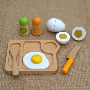 Realistic Wood Kitchen Toy Set
