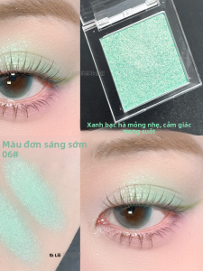 Phấn Mắt Lấp Lánh Màu Xanh Lá Cây Bạc Hà Chống Thấm Nước Màu Xanh Lá Cây Đơn Màu Pha Lê Trang Điểm Mắt Màu Xanh Táo