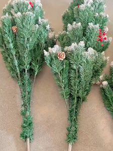 Christmas Tree Delicate Emulation X-mas Decor Deciduous Christmas Tree With Blueberries&Pine Cone