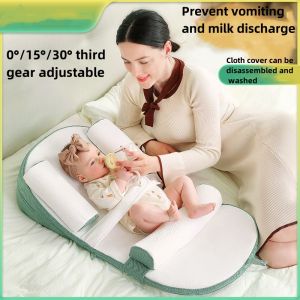 Baby milk sickness slope newborn nursing pillow spill milk choking milk pillows baby nursing bed in bed Breathable soft and comfortable