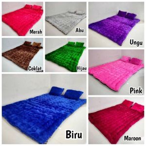 REALPICT Kasur Gender Bulu Rasfur 200x160 / 200x200 ( UKURAN BAHAN) Bonus 2 Bantal Gratis Empuk dan Tebal 5cm - 8cm