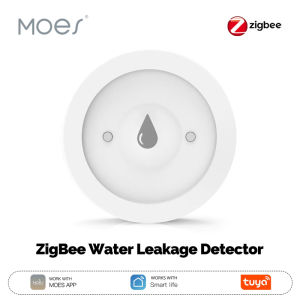 MOES | MOES Tuya ZigBee Water Leakage Detector Smart Water Flood Alarm Immersion Sensor IP66 Work With Smart Life App Remote Monitoring