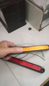 Thanh 15LED đèn đuôi phanh và sương mù 12V24V xe đầu kéo đèn bên hông xe tải