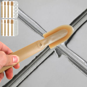 4Pcs Rubber Caulking Spatula with 4/10 Textured Paper Reusable Caulking Applicator Spatula Caulk Finishing Hand Tool Grout