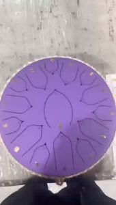 Drum Perkusi Tongue Mini Hang Handpan 13 Inch 15 Note Purple