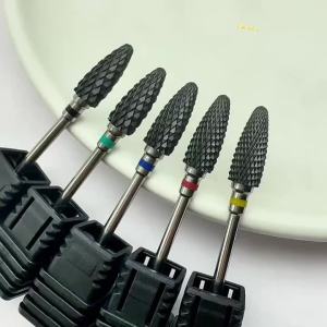 1Pcs Hard Black Ceramic Nail Drill Bit Bullet Shape – Gel & Acrylic Remover Low Heat Nail Drill Bit for Professional Manicur