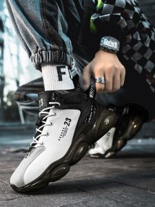 Mens Sport Shoes Autumn Winter Thick Bottom Heightening Anti-wear Slip-resistant Breathable Versatile Casual Sports Shoes