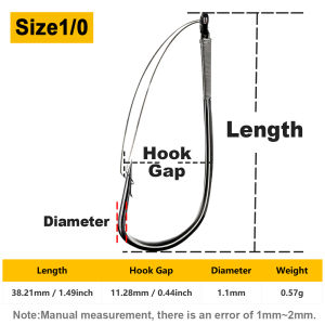 9KM 10Pcs Weedless Wacky Hooks Sea Bass Fishing Hook Worm Hook for Wacky Rigging Worm Lure Baits