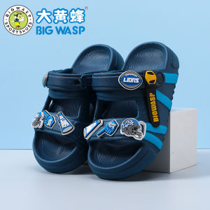 Childrens Beach Sandals Summer Anti-Slip Boys Slippers Outdoor Wear Comfortable Lightweight EVA Low Cut Slip-On Shoes