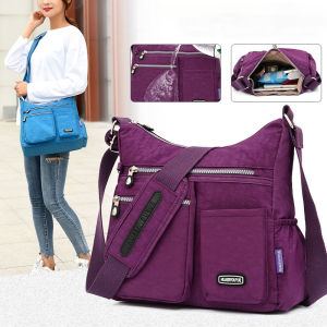 Large Capacity Women Crossbody Bag Waterproof Tote Nylon Shoulder Bag Casual Handbag Travel Messenger Bag
