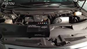 5000A car battery starter 12V multi-function portable charging emergency power starting device inflation function tire pressure monitoring charging bank function and emergency lighting. 10 kinds of ultra-safe protection small and portable.