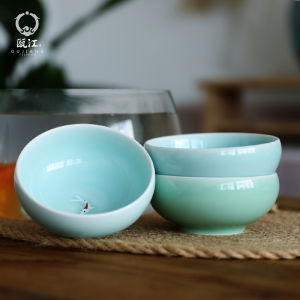 Oujiang Longquan Celadon Soup Bowl Tableware Ceramic Bowl Household Personalized Rice Bowl Single Chinese Style 5-Inch Noodle Bowl Soup Bowl