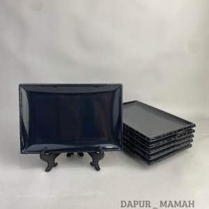 ( 6pcs ) Piring Saji Melamin Persegi SINGASINGI 21x14cm Tebal Kuat Anti Pecah Estetik Untuk Hidangan