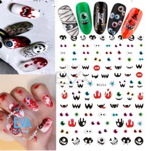 Miếng Dán Móng Tay 3D Nail Sticker Chủ Đề Lễ Hội Ma Candy Halloween WG354 WG356 WG357
