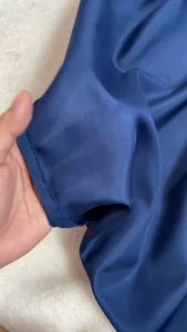 Vải Lụa Lót Xanh Đậm Trơn Khổ 1m5 - Không Co Giãn Mềm Mỏng Bóng Nhẹ - Làm Lót