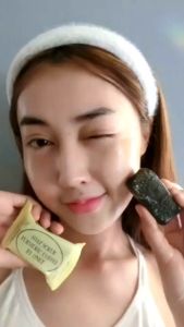 Set 6 ชิ้น HCS ONET Soap Scrub turmeric Coffee 36g. สบู่สครับขมิ้นกาแฟ สบู่สมุนไพรแท้ ทั้งผิวหน้าและผิวกาย