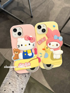 เคสโทรศัพท์ลายปลอกซิลิโคนคิตตี้เคสมือถือสำหรับ iPhone 14 13 12 11 Pro Max 14 Plus 12 13 Mini ลายการ์ตูน Kuromi ป้องกันการตกเคสโทรศัพท์