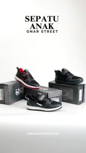 Onarstreet - Sepatu Anak Laki - Laki dan Perempuan Sepatu Sekolah Tali Combi Perekat Kode B-11