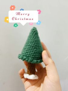 Cây Thông Giáng Sinh Mini Trang Trí Noel Bằng Len