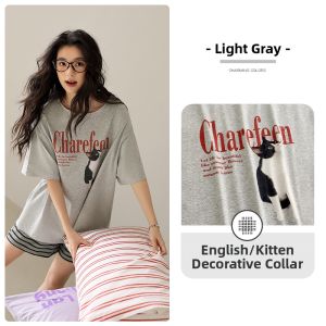 JIALEFEN | Summer Lightweight Short Sleeve Short Pants Modal Pajamas