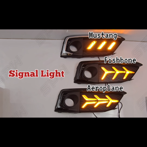 Honda Civic FC (Facelift 2019-2021) Daylight DRL Cover Front Bumper LED Running Signal Fog Spot Light Lamp Mustang Fishbone Aeroplane 2019 2020 2021