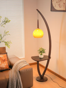 RIYUE | Vintage Style Floor Lamp Shelf Combination
