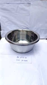 (mua 5 tặng 1) rổ âu lổ inox tròn đường kính 24cm cao 10cm