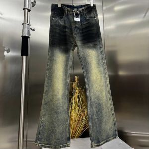 Cleanfit Mens Jeans Knife Edge Slimming Long Leg Effect Straight Micro Flared Trousers American Vibe Durable Wear Resistant