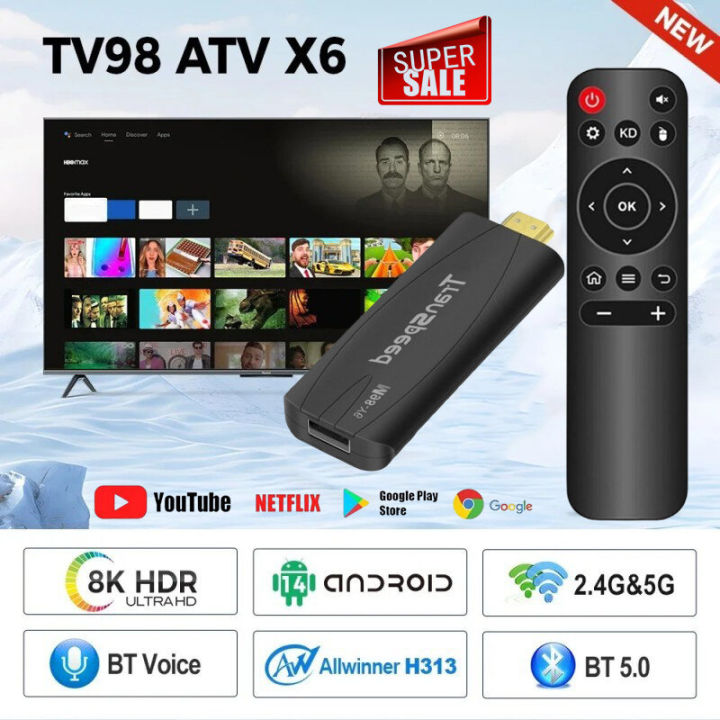 Android Smart TV Stick 8K HD 2.4G 5G Dual Wifi TV Plus Box Complet Set ...