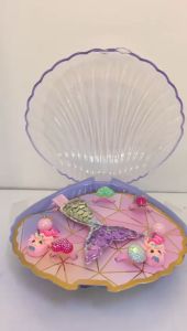 YOFI Kotak Perhiasan Mermaid Shell & Aksesori Perhiasan Anak Perempuan