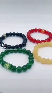 Jasongo123 Agates Stone Beads Mantra Bracelet Lucky Healthy Wealthy Feng Shui Protection Amulet