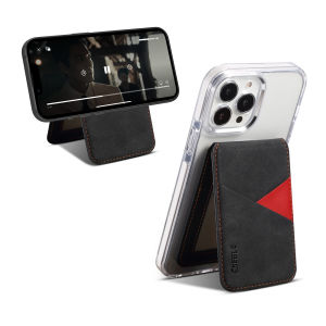 Luxury Leather Cellphone Magsafe Magnetic Card Holder For IPhone 12 13 14 15 16 17 Pro Max Plus RFID Anti-Skimming Bank ID Card