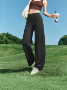 Beneunder | Slim Fit Wide Leg Pants for Women Thin Straight Yoga and Sport Trousers