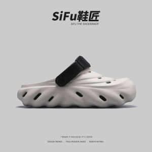 Export Japanese Single Hole Shoes Mens Summer Outwear Thick Sole Non-Slip Deodorant Closed-Toe Slippers Fancy Beach Sandals