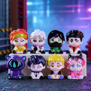ZJT VALORANT Gekko Raze Viper Jett Action Figure Game Merch Cute Bean Art Toy Resin Ornaments JTZ