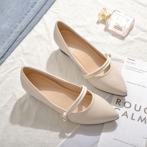 Mary Jane Womens Shoes Fall 2025 New Soft Bottom mid Heel Pointed Toe Heightening Slip-On Fashion Single Shoes Korean Style